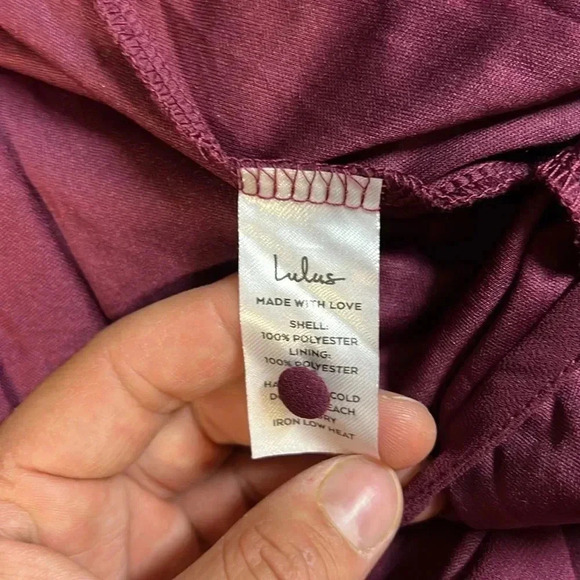 NWT Lulus Burgundy long Sleeve Maxi Wrap Dress Size 3X - Picture 5 of 6